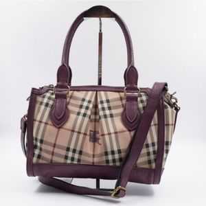 ❌️❌️ SOLD ❌️❌️ Burberry Satchel Haymarket Coated Canvas